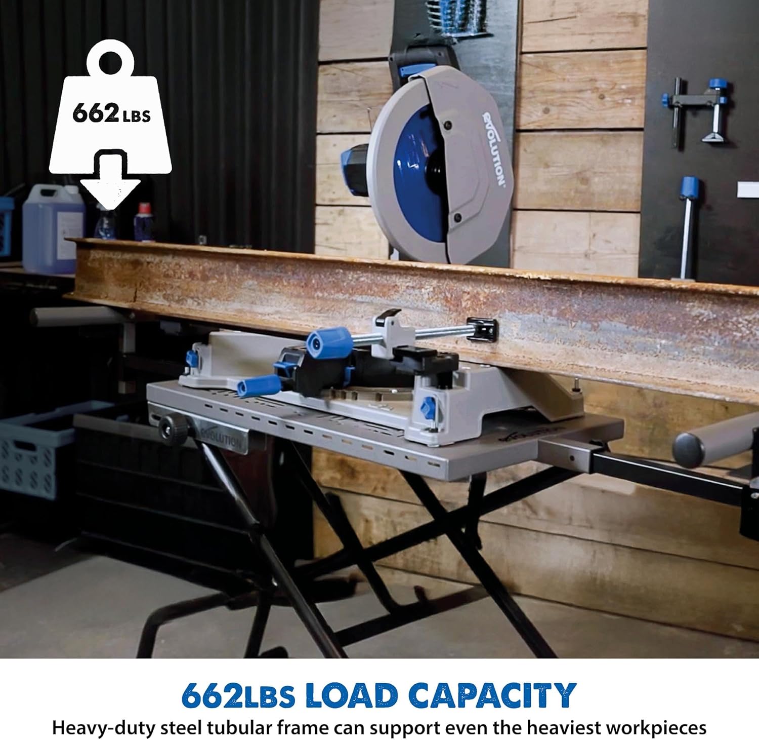 Evolution Power Tools, MCS Stand, Mitering Chop Saw Stand with Powerlift Assist