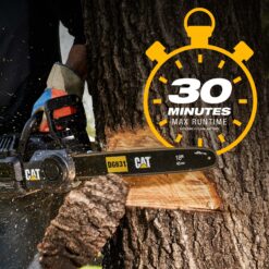 CAT 60-volt max 18-in Battery 5 Ah Chainsaw Battery Included Charger Included