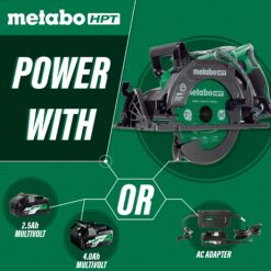 Metabo HPT Multi-Volt 36-volt 4 -Amp 7-1/4-in Brushless Hybrid Capable Cordless Circular saw ( Battery Included )