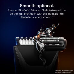 MANSCAPED The Lawn Mower 5.0 ULTRA Groin & Body Hair Groomer – Dual-Head SkinSafe Trimmer & Foil Blades - Black