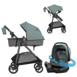 Evenflo Omni Ultra Travel System with Revolve180 LiteMax NXT Rotational Infant  Car Seat (Pacific Green) - MartDiscover.com