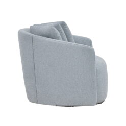 Beautiful Drew Accent Chair by Drew Barrymore, Cornflower Blue Boucle
