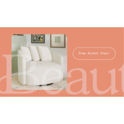 Beautiful Drew Accent Chair by Drew Barrymore, Pink Blush Boucle