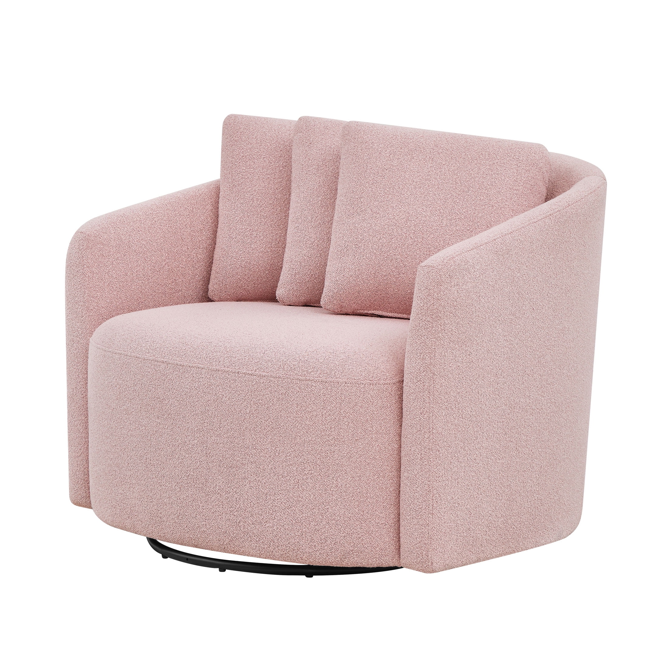 Beautiful Drew Accent Chair by Drew Barrymore, Pink Blush Boucle