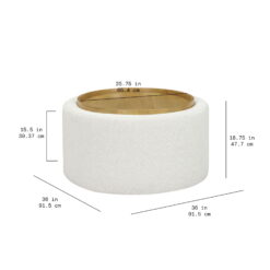 Beautiful Drew Stowaway Coffee Table with Storage by Drew Barrymore, Cream