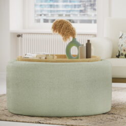 Beautiful Drew Stowaway Coffee Table with Storage by Drew Barrymore, Sage