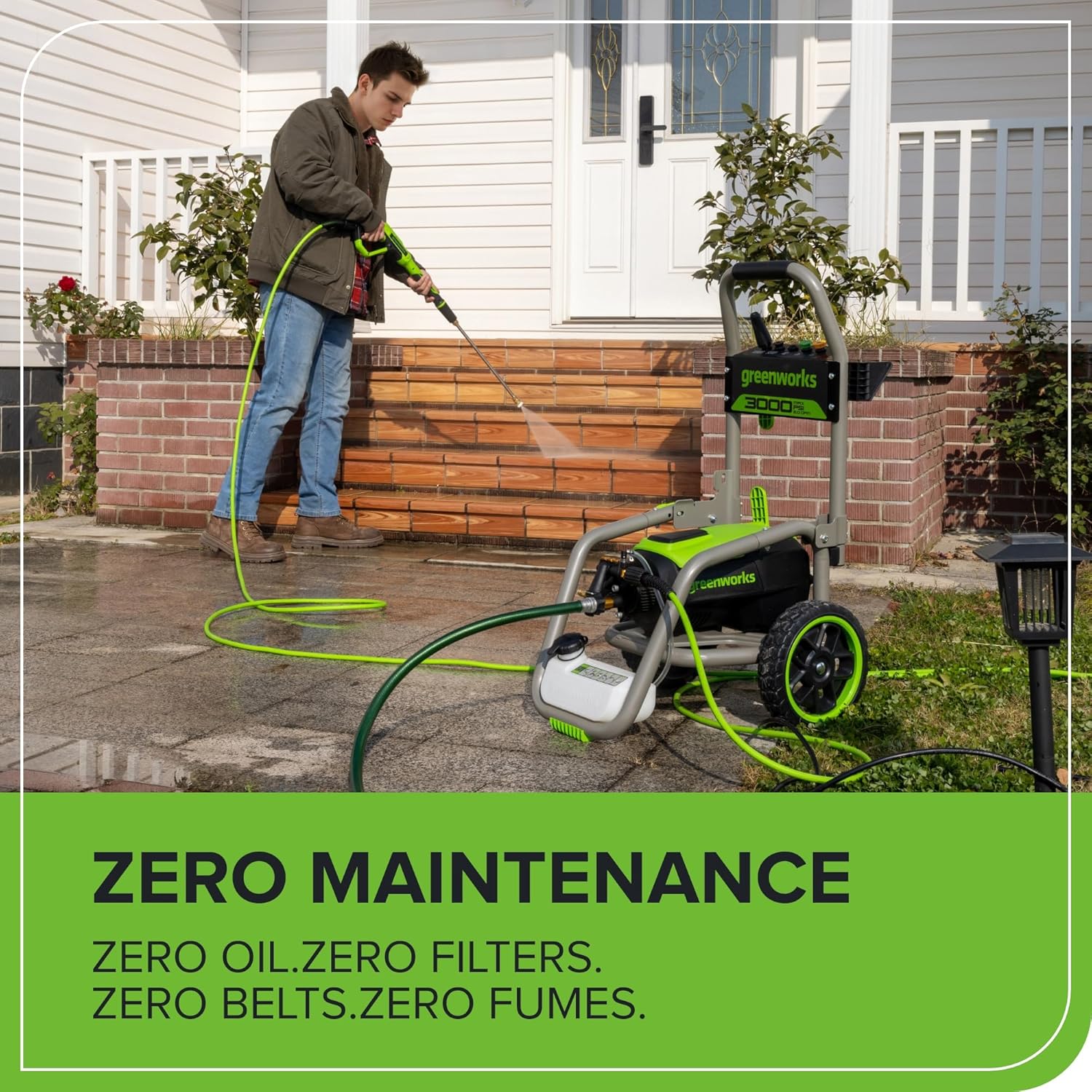Greenworks Pro Brushless 3000 PSI (CSA Certified) 2.0 GPM Max / 1.1 GPM Electric Pressure Washer