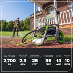 Greenworks Pro Brushless 2700 PSI (CSA Certified) 2.3 GPM Max / 1.2 GPM Electric Pressure Washer