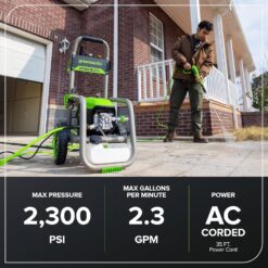 Greenworks Pro Brushless 2300 PSI (SGS Certified) 2.3 GPM Max / 1.2 GPM Electric Pressure Washer