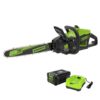 Greenworks Pro 80-volt max 18-in Battery 4 Ah Chainsaw Battery Included Charger Included