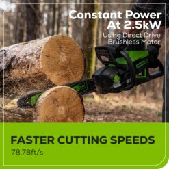 Greenworks Pro 80-volt max 18-in Battery 4 Ah Chainsaw Battery Included Charger Included