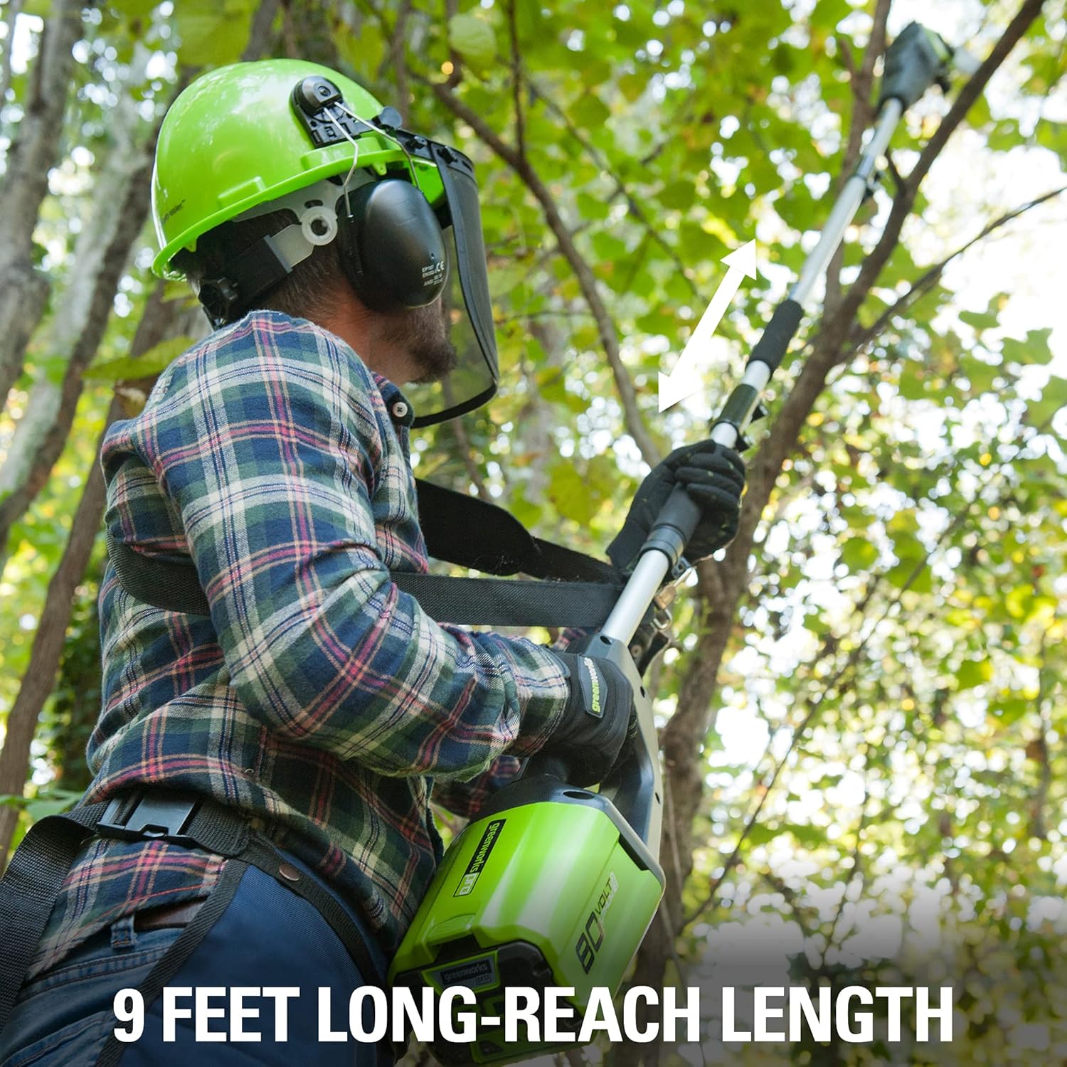Greenworks 80V 10" Cordless Polesaw, Tool Only