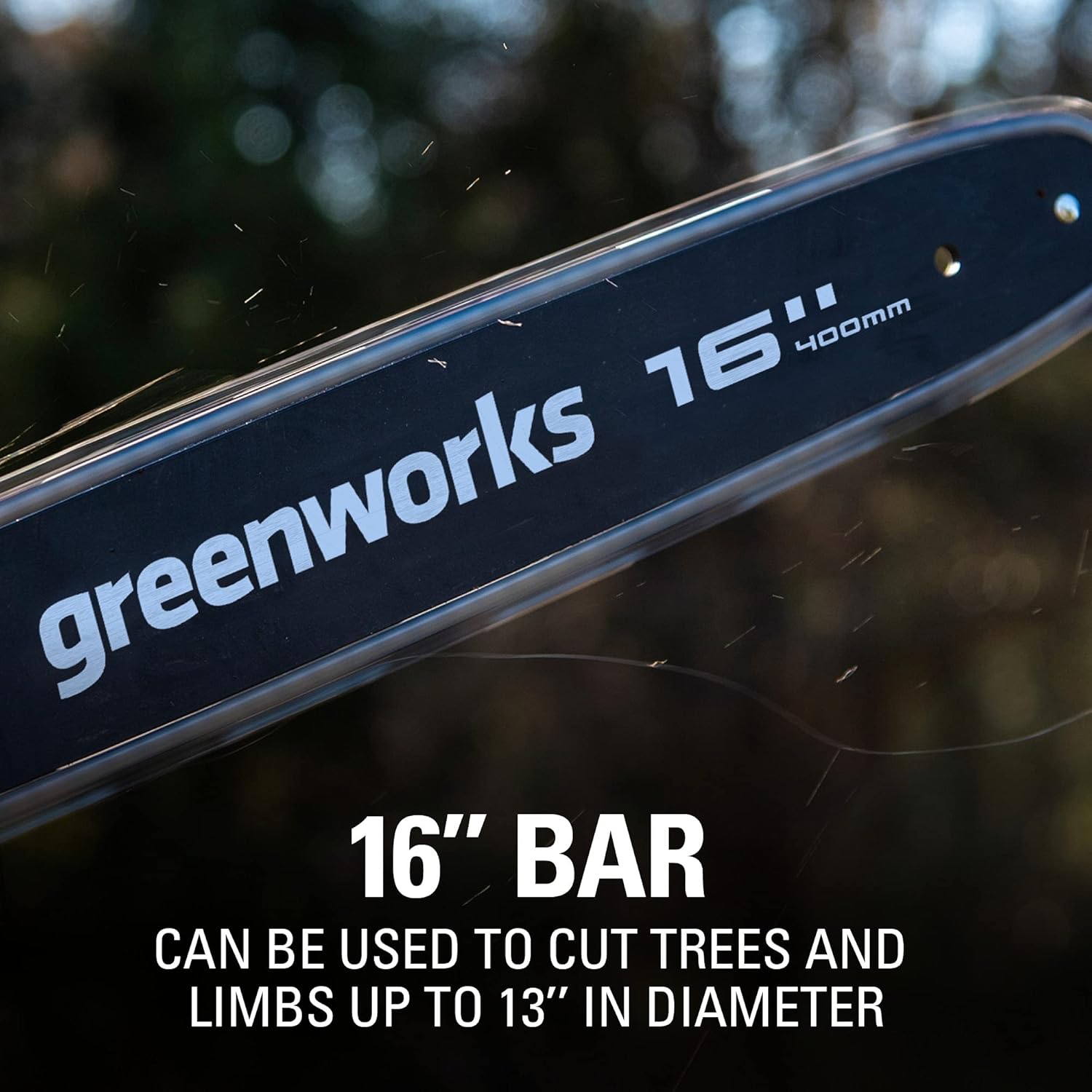 Greenworks 40V 16" Brushless Cordless Chainsaw (Gen 2) (Great For Tree Felling, Limbing, Pruning, and Firewood / 75+ Compatible Tools), Tool Only