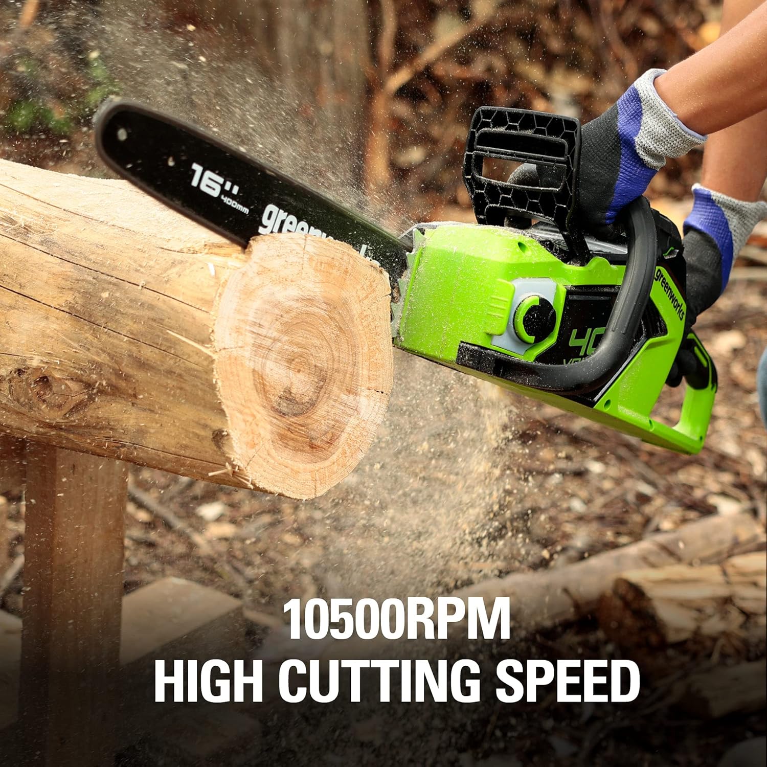 Greenworks 40V 16" Brushless Cordless Chainsaw (Gen 2) (Great For Tree Felling, Limbing, Pruning, and Firewood / 75+ Compatible Tools), Tool Only