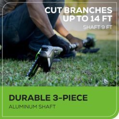 Greenworks 60v Pro 10-Inch Cordless pole Saw (only tool), 13m/s Cutting Speed, Brushless Motor, Auto Oiling