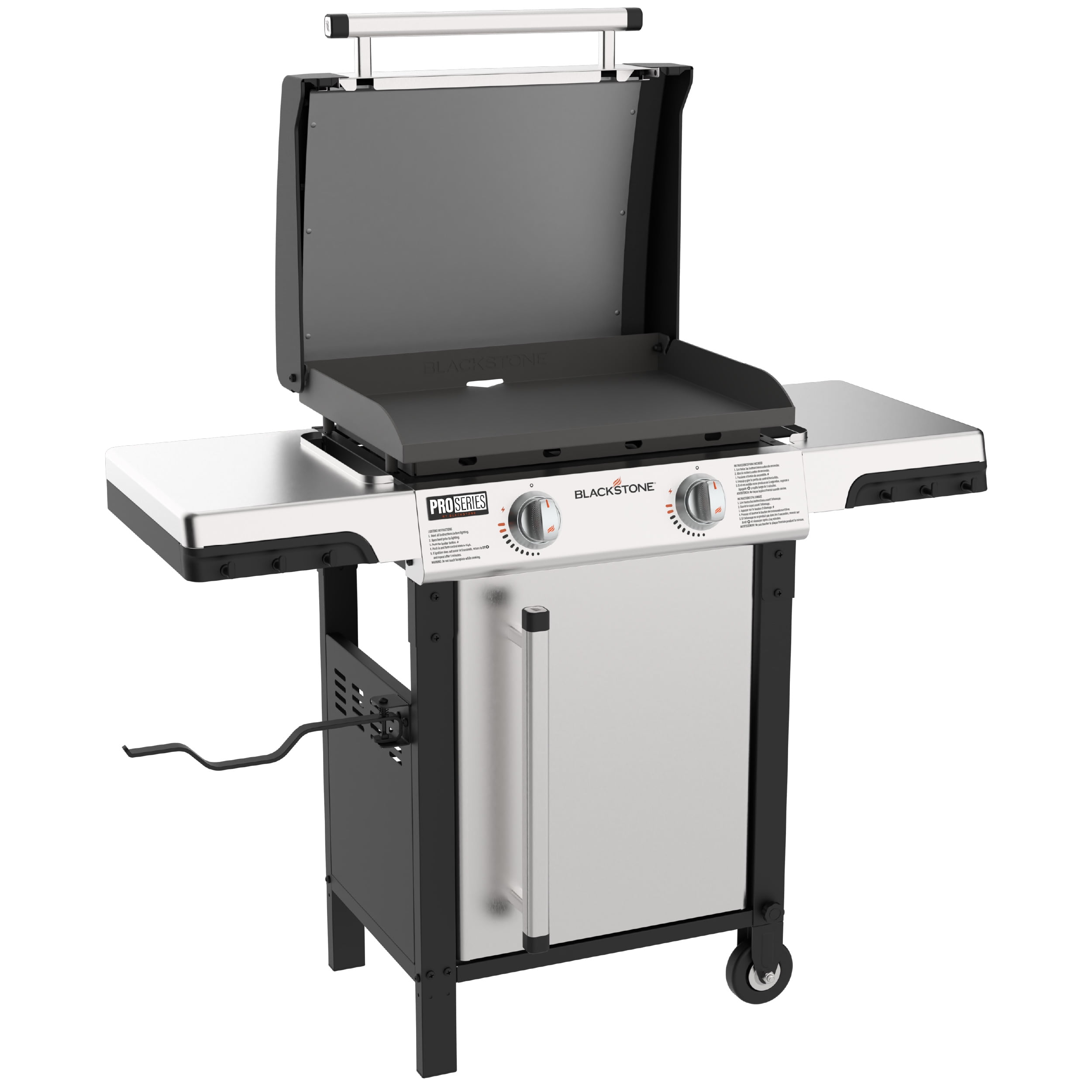 Blackstone ProSeries 2-Burner 22" Propane Omnivore Griddle with Dual Side Shelves