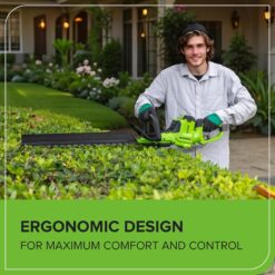 Greenworks 40V 26in Brushless Hedge Trimmer, (1) 2.0Ah Battery & 2A Port Charger