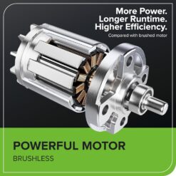 Greenworks 24V 24in Brushless Hedge Trimmer, (1) 2.0Ah Battery & 2A Port Charger