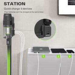 Greenworks 24V Deluxe Brushless (500W) Cordless Stick Vacuum (Green)