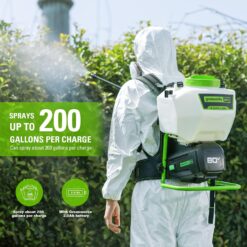 Greenworks 80V 4 Gallon Battery Powered Backpack Sprayer with 5 Tips, 70PSI Pressure-Weed Killer, Tool Only