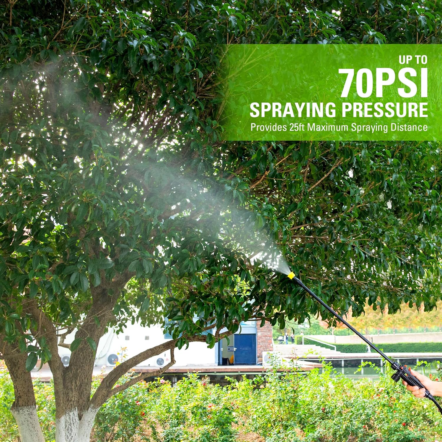 Greenworks 24V 4 Gallon Battery Powered Backpack Sprayer, 2.0Ah Battery and Charger Included