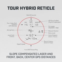 Bushnell Golf Tour Hybrid Laser Rangefinder – Slope with GPS, Visual JOLT Flag Lock, Magnetic Cart Mount, Front/Center/Back Distances, 500+ Yard Range