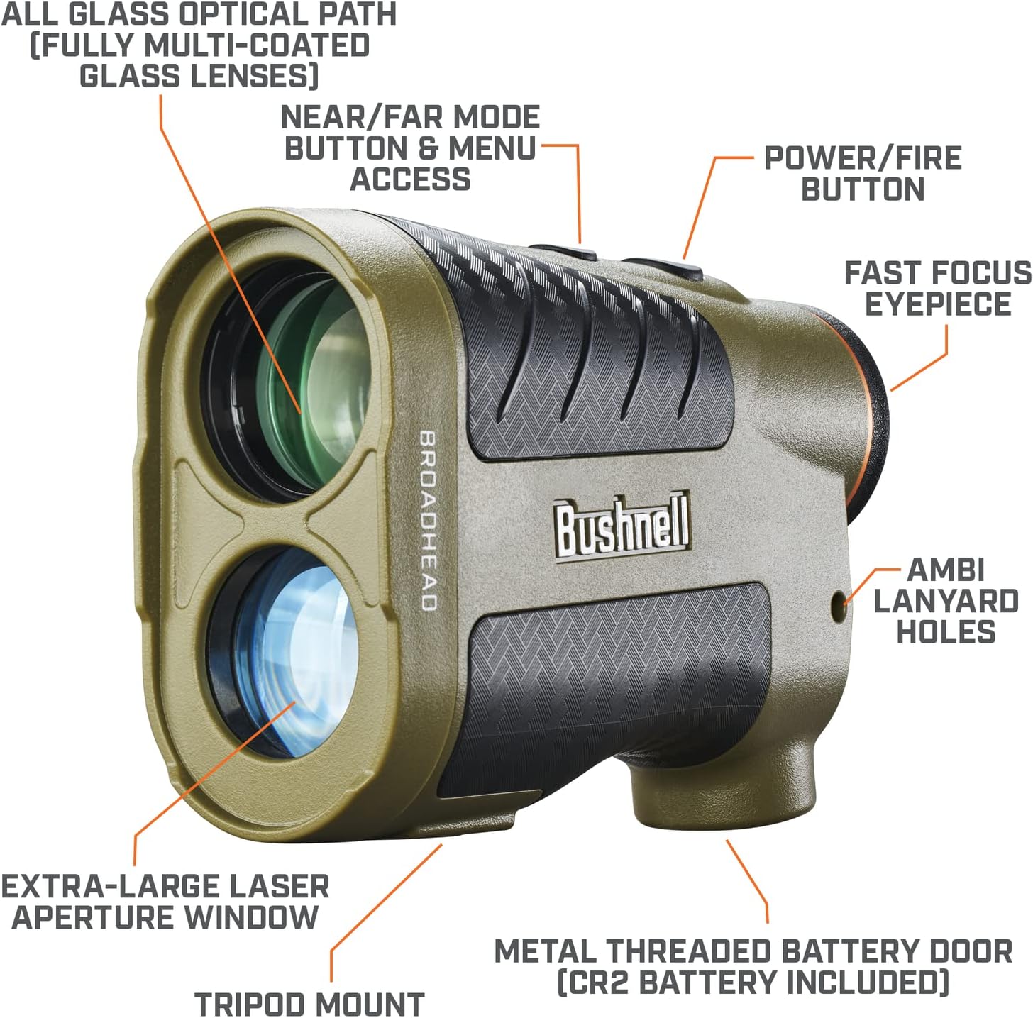 Bushnell Broadhead Hunting Laser Rangefinder 6x24mm Archery Range Finder