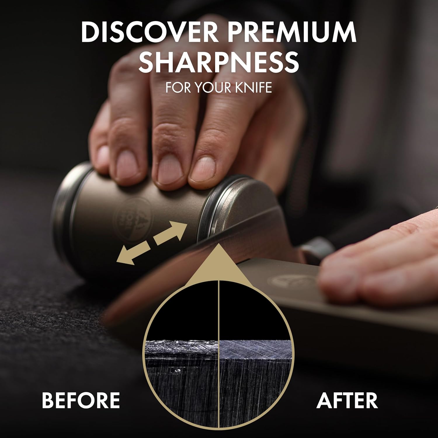 HORL 2 Pro Rolling Knife Sharpener - Kitchen Knife Sharpener for Razor Sharp Edges Made in Germany