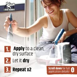 Liquid Rubber Polyurethane Deck Coating – 10X Stronger Than Traditional Deck Paint & Deck Stain – Textured Finish – White – 4 Gallon