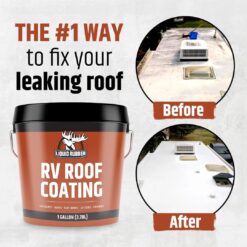 Liquid Rubber RV Roof Coating Solar Reflective Sealant Waterproof Trailer Roof Repair Kit