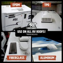 Liquid Rubber RV Roof Coating Solar Reflective Sealant Waterproof Trailer Roof Repair Kit