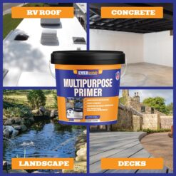Multipurpose Primer - Primer for Roof Coatings - Use on EPDM Rubber, Wood, Fiberglass, Concrete, and Metal Surfaces - 4.75 Gallons