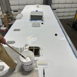 Marlin Coatings Silicone Roof Sealant - Self Leveling - Complete Waterproofing - Easy One Coat Application (5 Gallon, Gray)