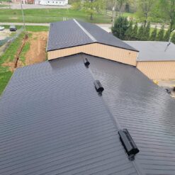 Marlin Coatings Silicone Roof Sealant - Self Leveling - Complete Waterproofing - Easy One Coat Application (5 Gallon, Black)