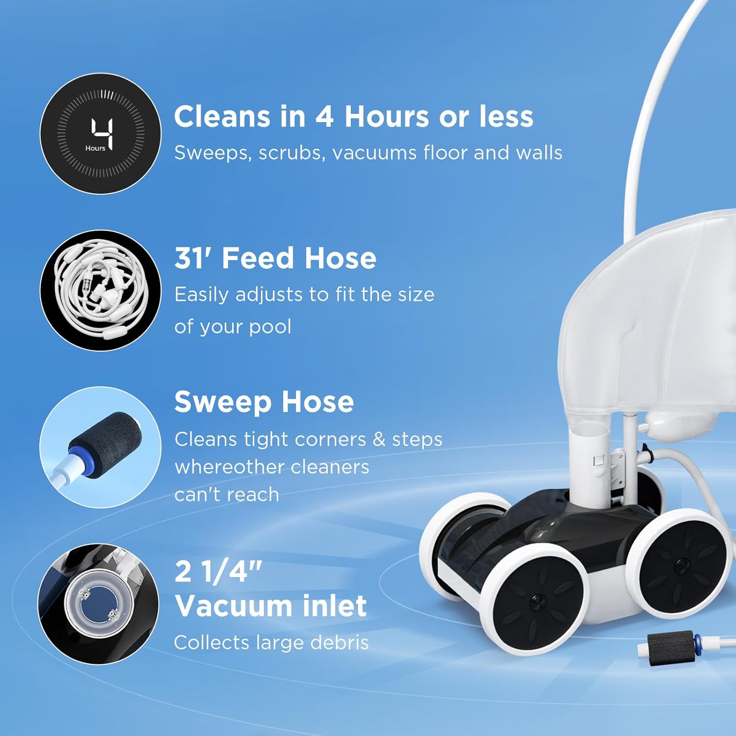 MAKHOON Upgrade Pool Pressure Side Sweeper: Professional Solution