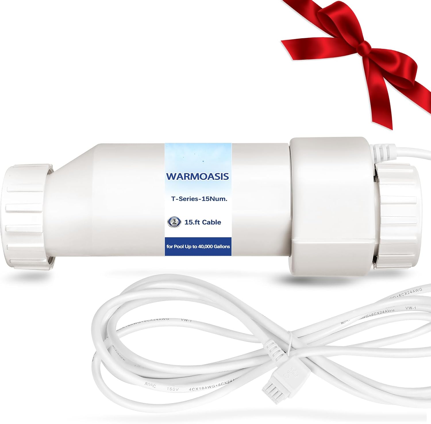 Salt Cell T15 Series Compatible with Hayward T15/T9/T3 Cell,Salt Generator for Inground Pool up to 40,000 Gallons