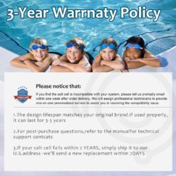 Salt Cell T15 Series Compatible with Hayward T15/T9/T3 Cell,Salt Generator for Inground Pool up to 40,000 Gallons