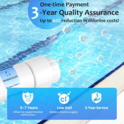 Salt Cell T15 Series Compatible with Hayward T15/T9/T3 Cell,Salt Generator for Inground Pool up to 40,000 Gallons