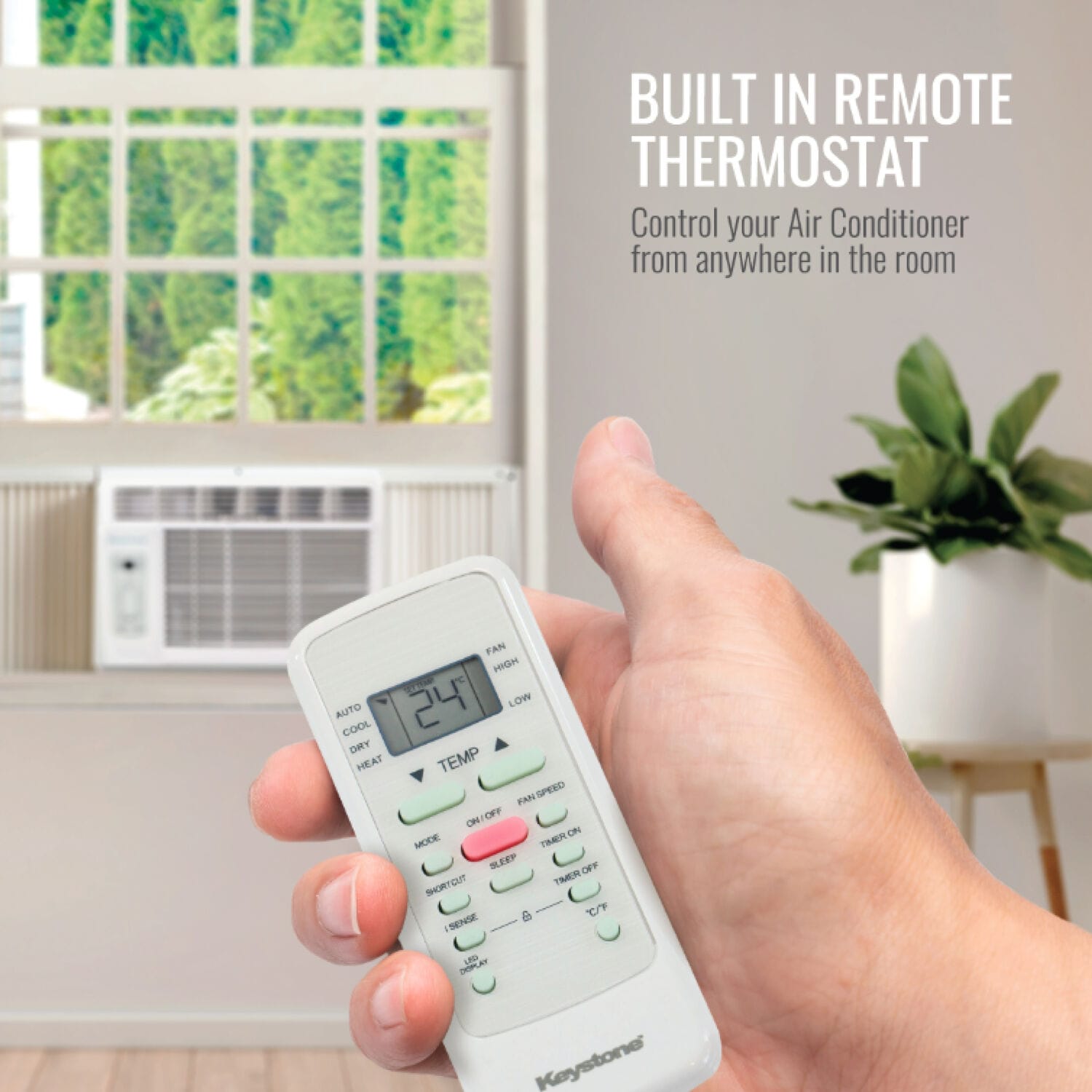Keystone Large Room Window Air Conditioner , Remote Included ( 115-Volt , 14000-BTU )