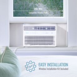 Keystone Inverter Medium Room Window Air Conditioner , Remote Included ( 115-Volt , 8000-BTU )