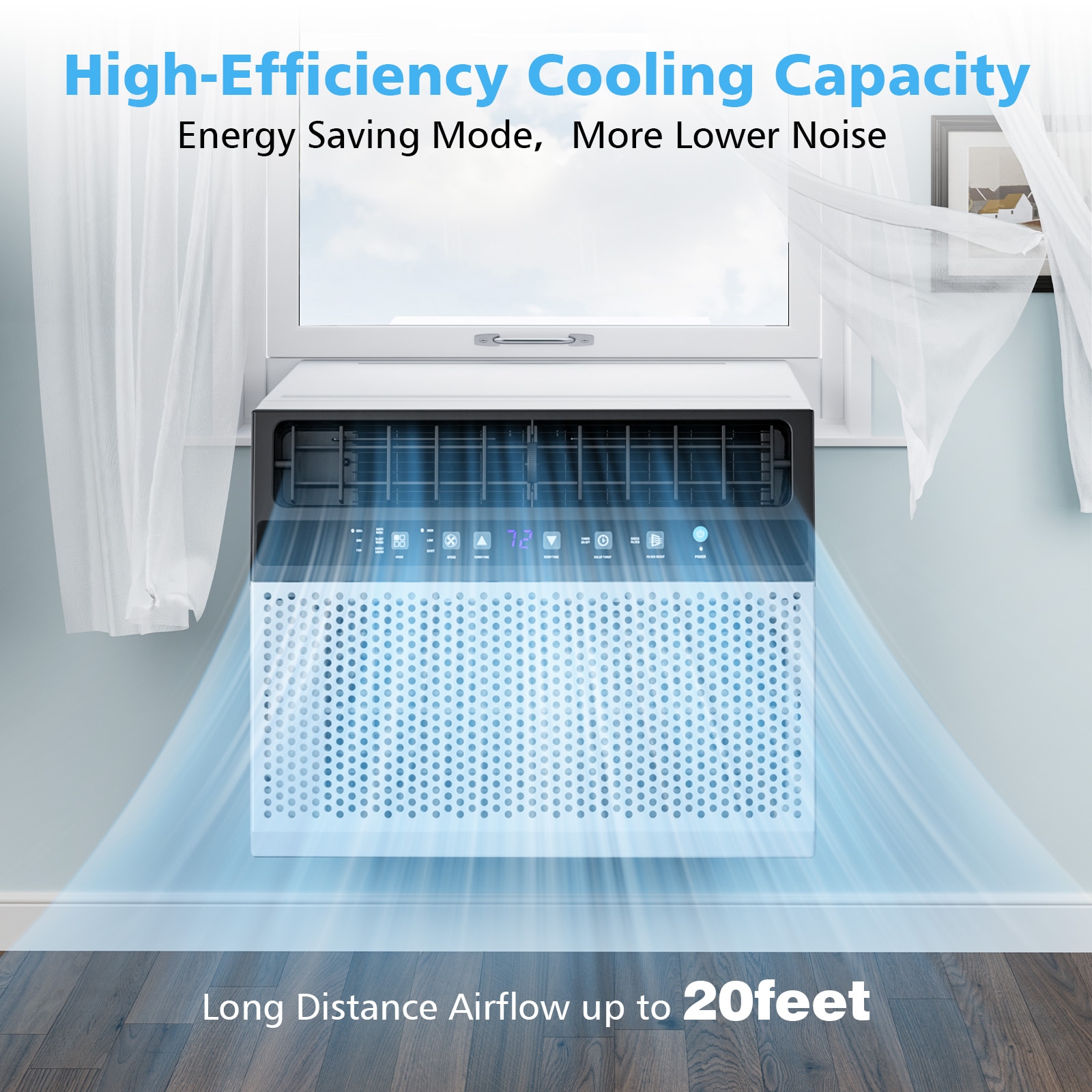 COWSAR Medium Room Window Air Conditioner , Remote Included ( 115-Volt , 10000-BTU )