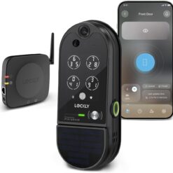 Lockly Vision Elite Video Smart Lock with Camera, Smart Wi-Fi Deadbolt, Matte Black