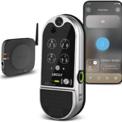 Lockly Vision Elite Video Smart Lock with Camera, Smart Wi-Fi Deadbolt, Satin Nickel