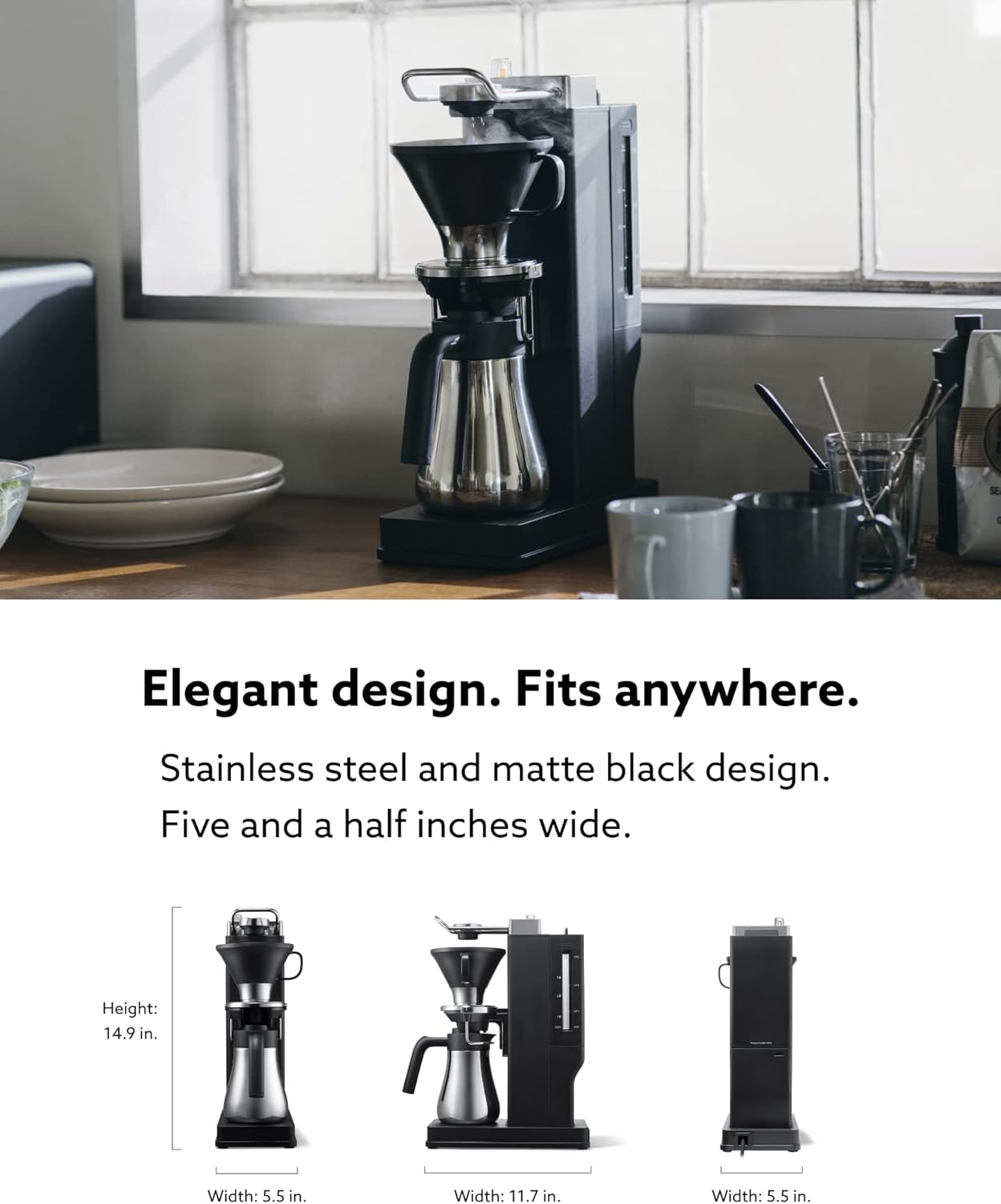 BALMUDA The Brew | Automatic Pour Over Coffee Maker | Clear Brewing Method | Precise Temperature Regulation