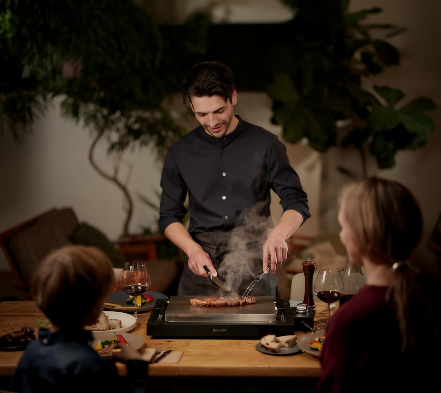 BALMUDA The Teppanyaki | 6.6mm Cladding Plate Hot Plate with Precise Temperature Control (320°F–430°F)