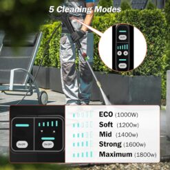 Electric Pressure Washer, 5500 PSI 3.8 GPM Wall Mounted Power Washer, 100 FT Retractable Hose
