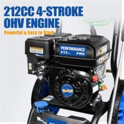 TOOLCY 3400 PSI Gas Pressure Washer, 2.8 GPM Gas Powered Power Washer