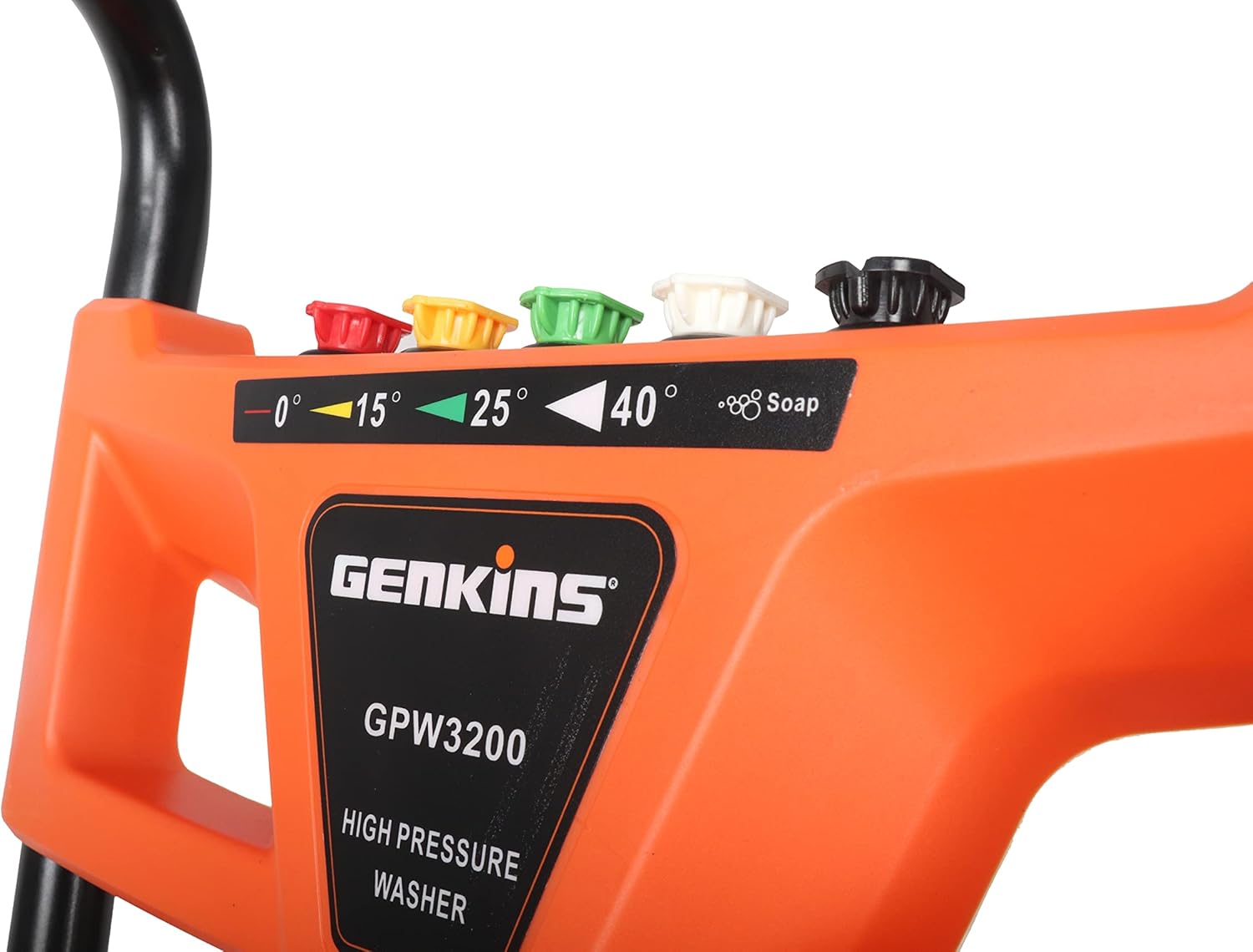 Genkins GPW3200 Gas Powered Foldable Pressure Washer 3200 PSI and 2.5 GPM, Soap Tank and Five Nozzle Set