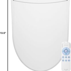 Brondell LS1800-RW Swash Electric Bidet Toilet Seat, Round