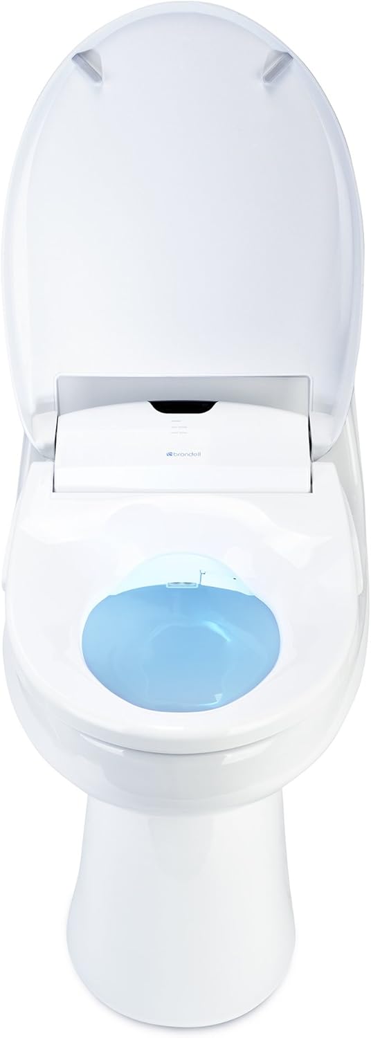 Brondell Bidet Toilet Seat S1400, Smart Toilet Seat, Dual Stainless-Steel, Self-Cleaning Nozzle, Elongated